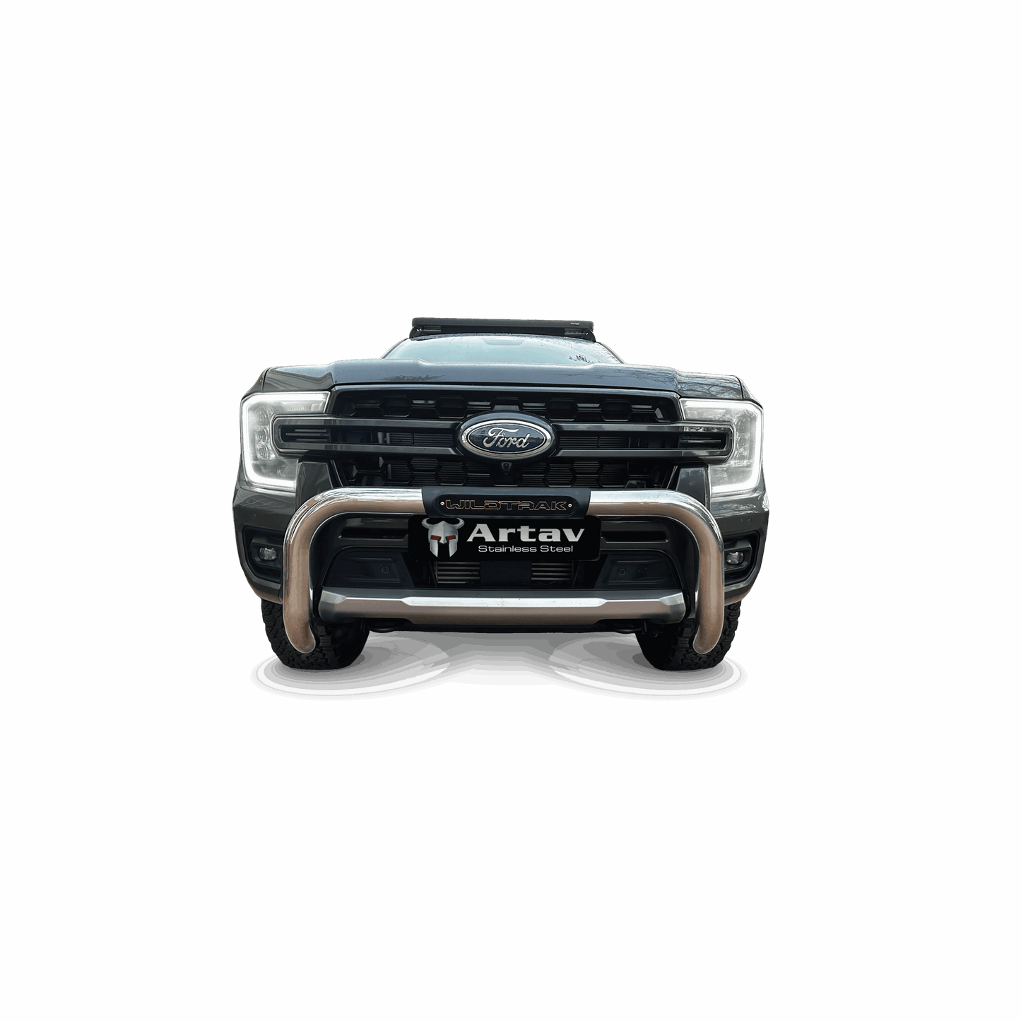 Ford Ranger Next Gen Wildtrak PDC Nudge Bar Stainless (New Decal Design)