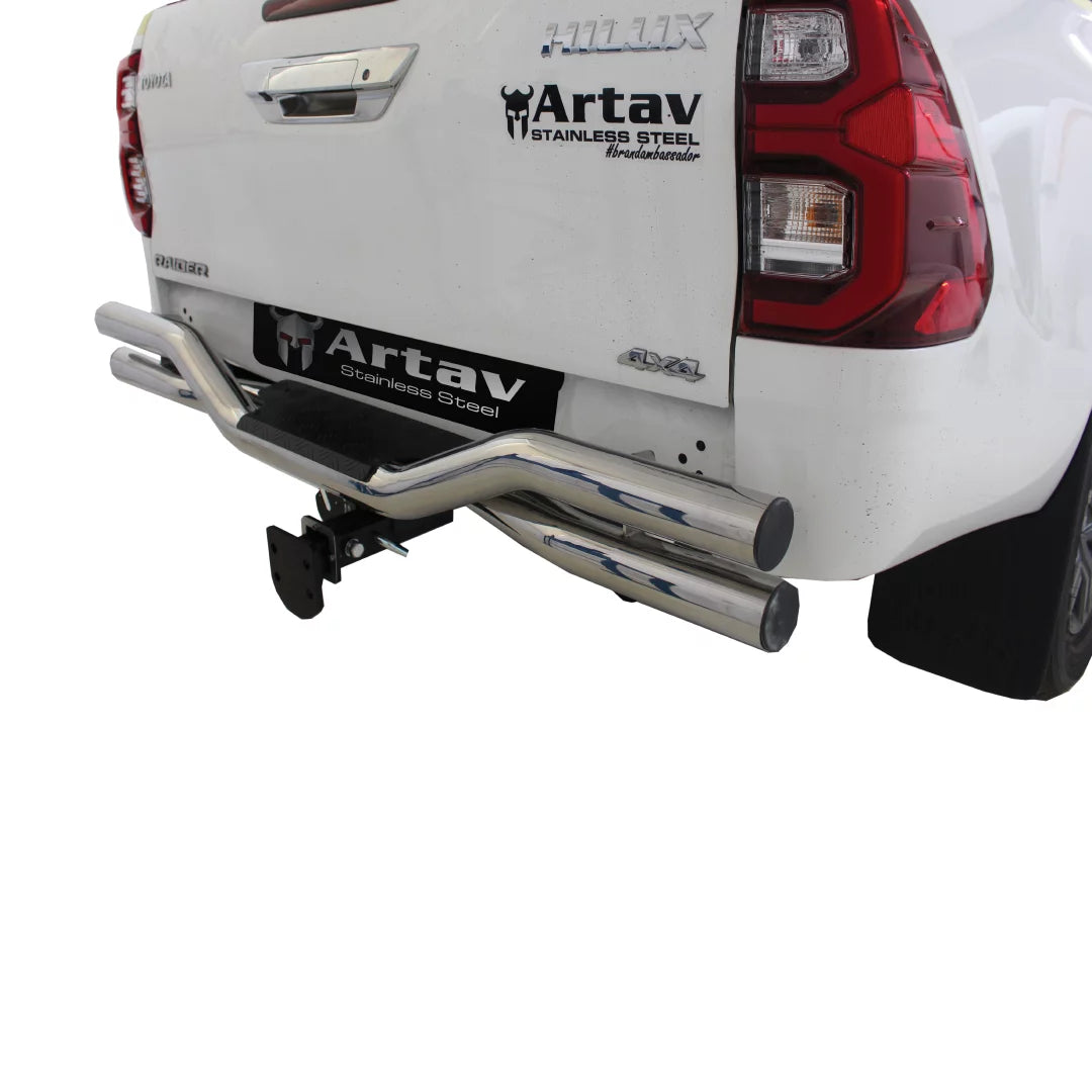 Toyota Hilux Rear Step Stainless (Sold WITHOUT Towbar)