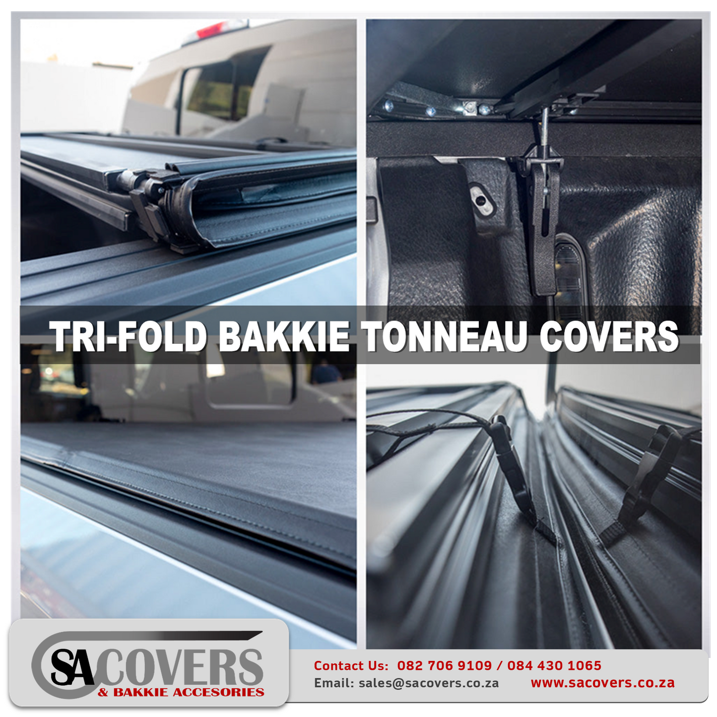Trifold Hard Lockable Bakkie Tonneau Covers Ford
