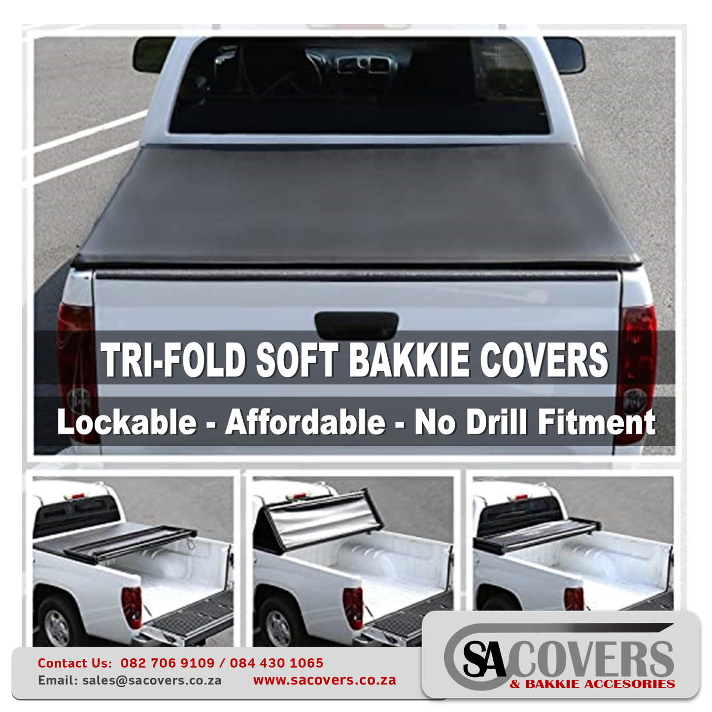 Trifold Soft Lockable tonneau Covers Ford Ranger