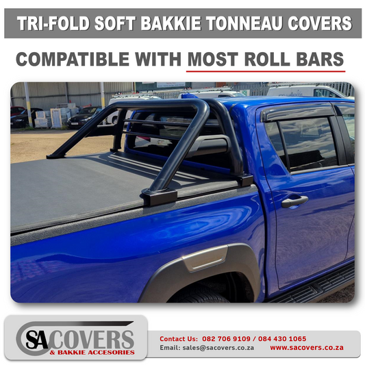 Trifold Soft Lockable tonneau Covers Toyota Hilux