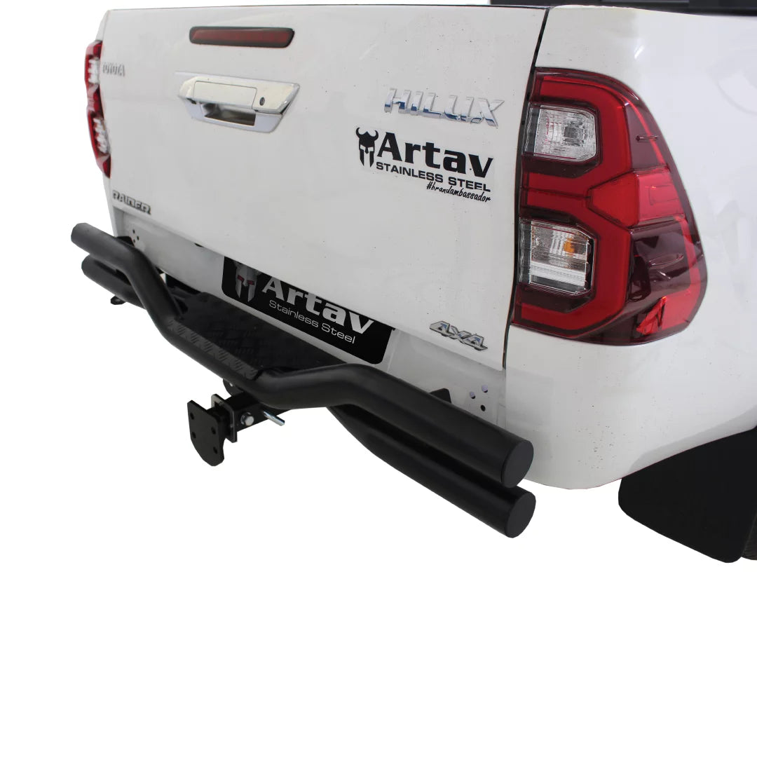 Toyota Hilux Rear Step Black (Sold WITHOUT Towbar)