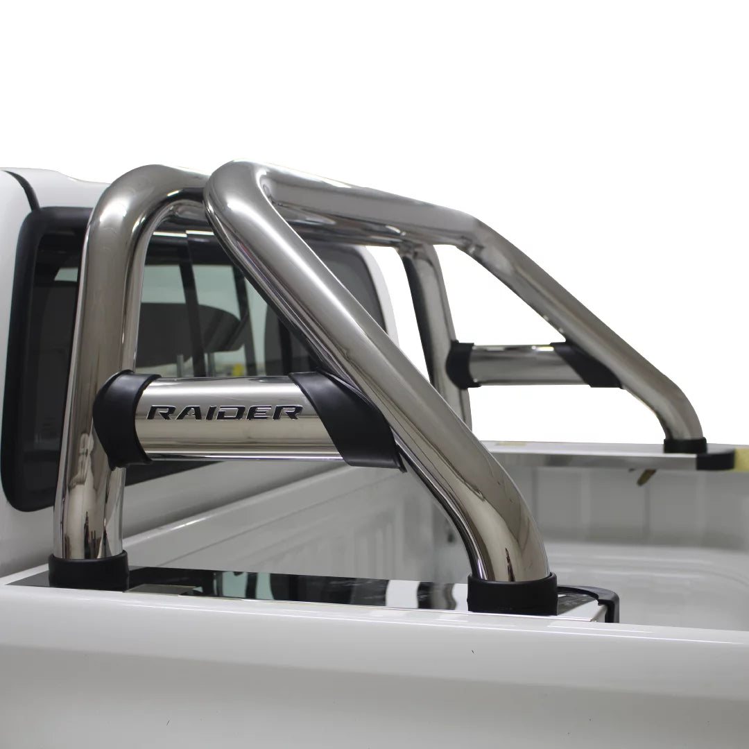 Toyota Hilux Sports Bar Stainless (Black Base Plates)