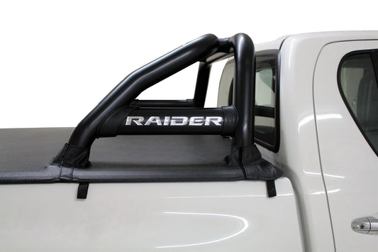 Toyota Hilux 6 Bend Sports Bar w Oval Side Plates Black (DC & EX) – DOES NOT FIT WITH TOYOTA OEM TONNEAU
